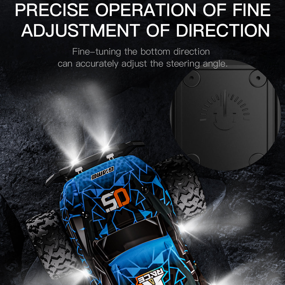 KF24 1:20 RC Car for Kids and Boys,2.4GHZ Remote Control,2WD High-Speed Monster Truck Racing Cars with Lights,Gifts for Christmas,2 Batteries