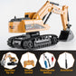 Remote Control Excavator Toys for Boys Girls, 6 Channel RC Construction Truck with Light, 4WD Power, 2 Rechargeable Battery,Birthday Gifts for Age 3+ Kids