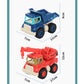 XITZ Inertial Construction Vehicles Girls Boys Toy Playsets,Cute Engineering Diecast Car Crane Excavator Dump Mixer Truck Toys Gift for Kids(4 pcs)