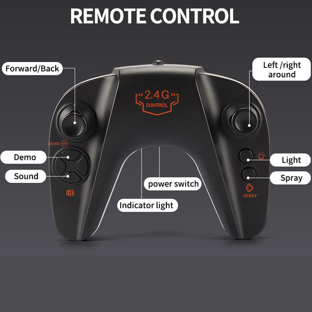 SKYMONSTER JC03 Six Wheel RC Stunt Car,4WD Swing Arm Drift Vehicle,2.4G Double Control Deformation Remote Control Cars with Lighting Spray for Ages 8-13 Kids Toys