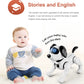 TZDZRC Funny RC Robot Dog,Touch-Sense Music Song Walking Dancing Animal Remote Control Stunt Dog,Smart Talking Programming Interactive Pet for Boy Girls Kids Toys