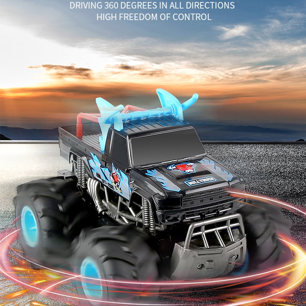 TZDZRC 4WD Amphibious Off-road Climbing Remote Control Cars,2.4G Desert Pull High Speed Stunt Vehicle,Double-sided Driving Waterproof RC Car for Kids Boy Gift