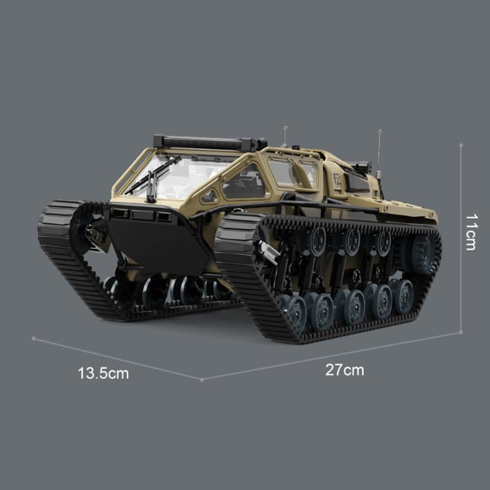 1:16 Remote Control Crawler Tank, 4WD High-Speed Off-Road RC Car,2.4GHz 360°Rotating Drifting Vehicle,2 Batteries,Tanks Toy Gift for Kids