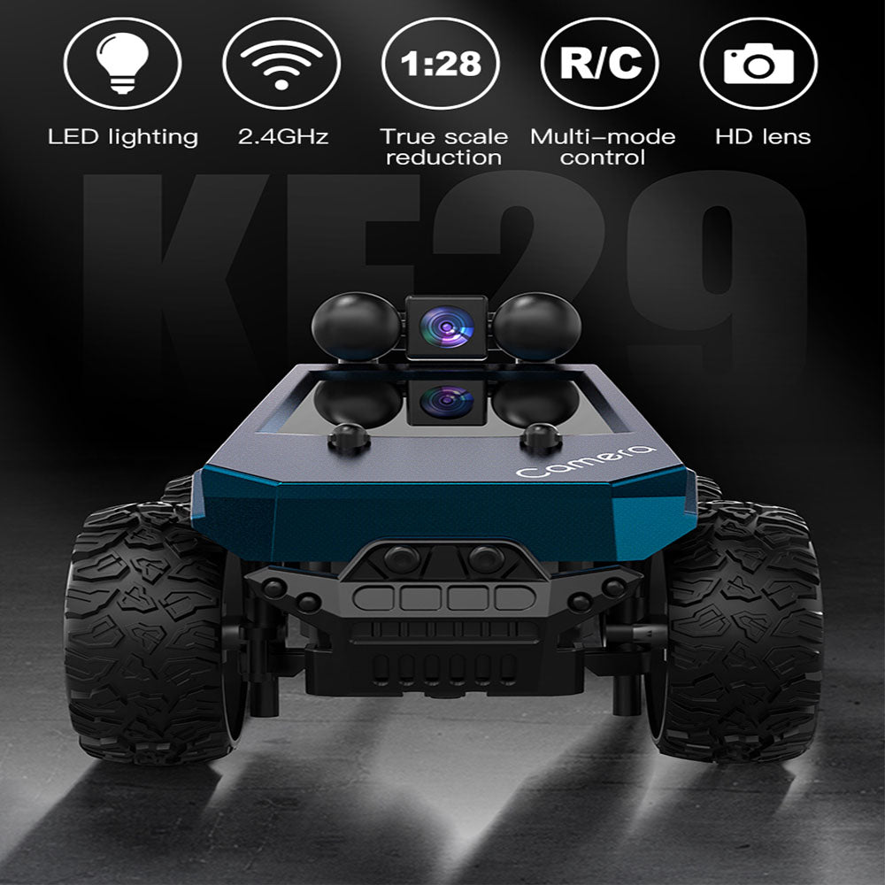 1: 28 Remote Control Car with HD Camera, Original Scale Reduced, LED Lighting, 2.4G, Multiple Control Modes RC Car