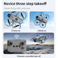 Intelligent Aerial Photography Drone with 4K HD Dual Cameras,Mini RC Quadcopter,Headless Mode,Four-sided Obstacle Avoidance,Cool Light,Gift Toy for Kids Adults,3 Batteries