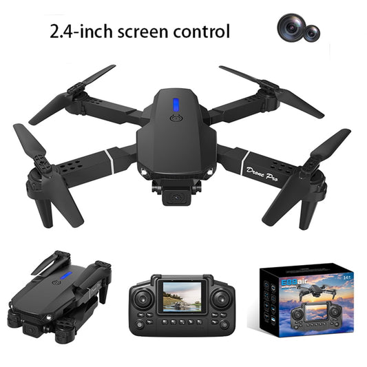 Drone with HD Dual Camera, Foldable FPV Quadcopter,RC Drone for Adults and Childers Toys Gifts, Black,3 Battery