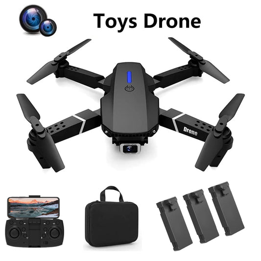 Drone with HD Dual Camera Unmanned Aerial Vehicle Intelligent Aerial Photography Drone Expert in High Definition Aerial Photography Adjustable Lens Up and Down Three Speed One Click Take Off/Land