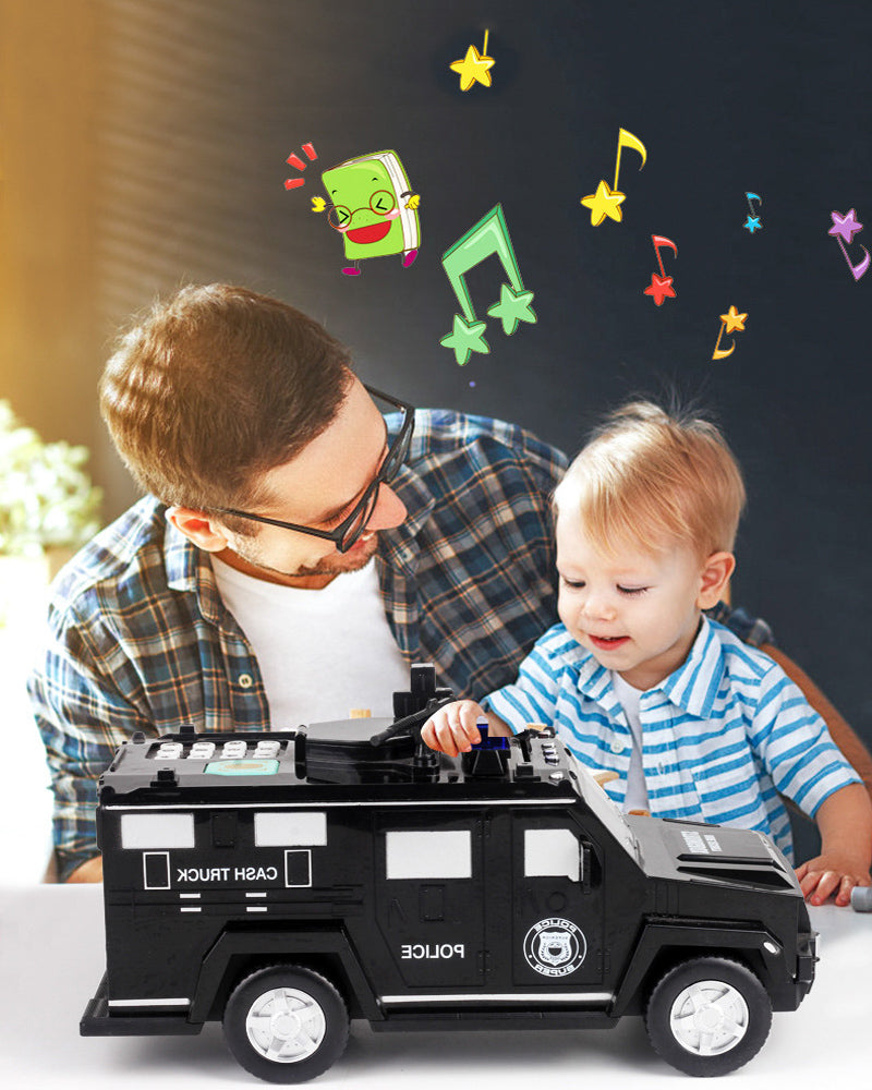 Kids Money Bank,Electronic Piggy Banks,Cool Armored Car Bank With Light,Password Cash Coin Can ATM Bank, Perfect Toy Birthday Christmas Gifts for Boys Girls