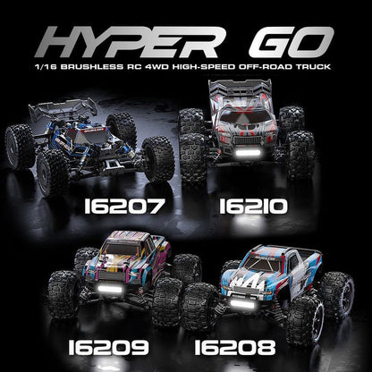 MJX Hyper Go 16207/16208/16209/16210 Rc Car Brushless High-Speed 4WD Remote Control Off-Road Truck Big Wheel Truck Rc Cars for Adul