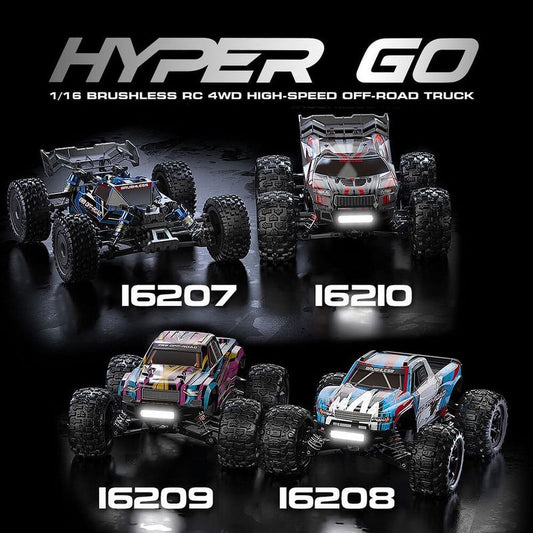 MJX Hyper Go 16207/16208/16209/16210 Rc Car Brushless High-Speed 4WD Remote Control Off-Road Truck Big Wheel Truck Rc Cars for Adul