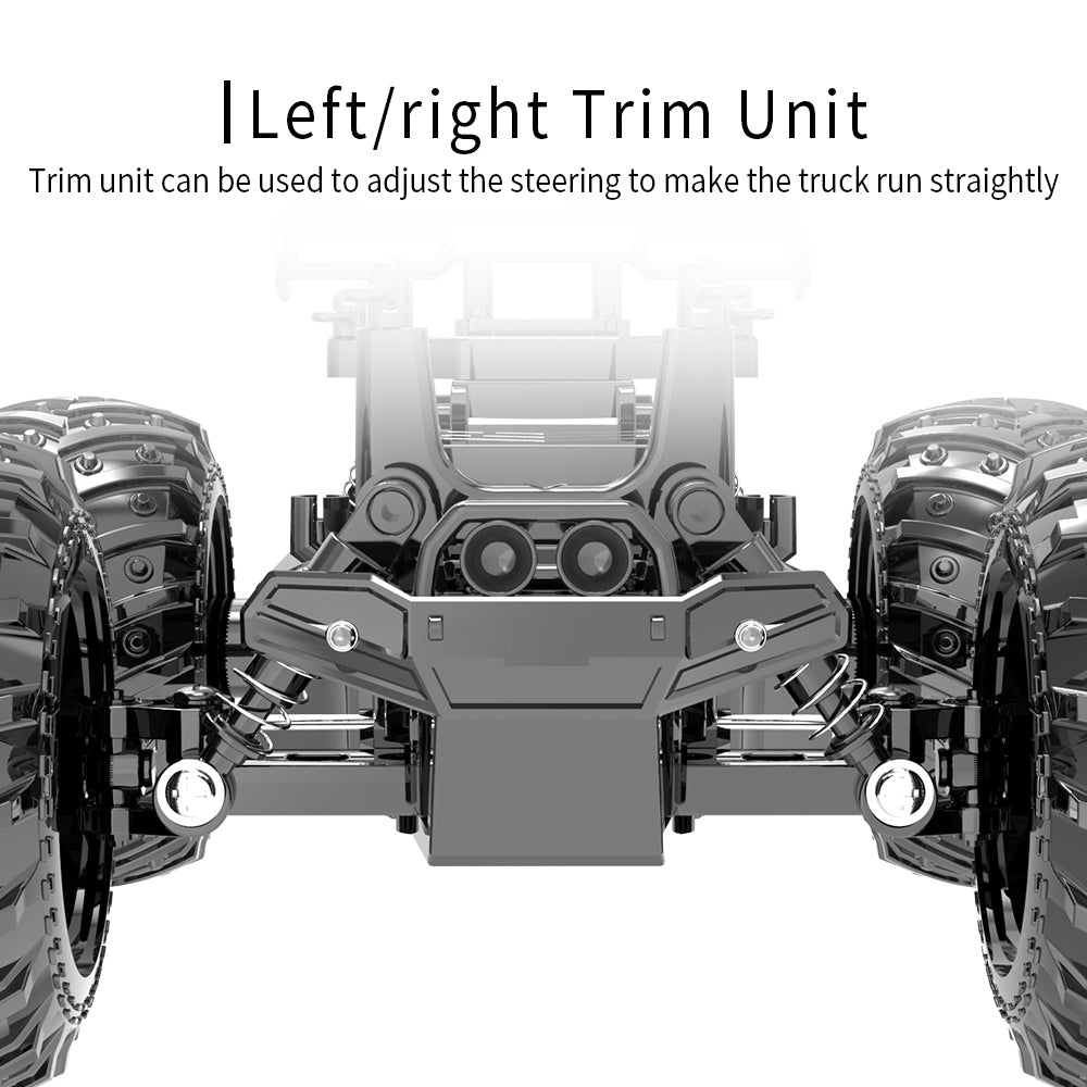 Xitz Q105 Remote Control Car for Kids,1:18 Scale All Terrain RC Truck, RC Car with Led Light and Two Rechargeable Batteries, Monster Truck Off Road Racing Car for Kid and Adult,Red