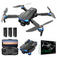 RC Drone ,1080P High-Definition Camera, Brushless Motor, Optical Flow Positioning, Low-Power/Remote Alarm, Real-Time Battery Display, for Childers and Adukts toys,3 Battery,Black
