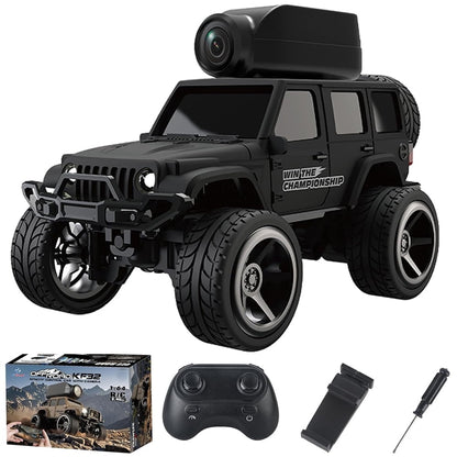 Radio Control Cars 1:64 Scale Alloy RC Car with Camera, 2.4G 4WD Off-Road Crawler with FPV Phone App Control, Desktop Remote Control Car for Adults, Mini Video Exploration Vehicle