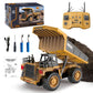 Remote Control Dump Truck Toys,13 Channel 4WD RC Construction Toy Vehicles with Sounds & Lights, 2 Batteries,Christmas Birthday Gifts for Boys Kids Age 3+