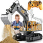 Remote Control Excavator for Kids,2.4GHz 14 Channel RC Digger with Lights & Sound,680° Rotating Sand Digging Construction Vehicle Toy,for Age 3+ Boys Girls