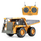 TZDZRC 1047 Children 2.4G, 9CH Remote Control Model Car Toys Dump Truck Vehicle Christmas Birthday Gifts, Battery