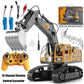 TZDZRC 14 Channel Remote Control Excavator,1:14 2.4GHz RC Digger with Lights & Sound,680° Rotating Spray Digging Construction Vehicle Toy,for Age 3+ Kids