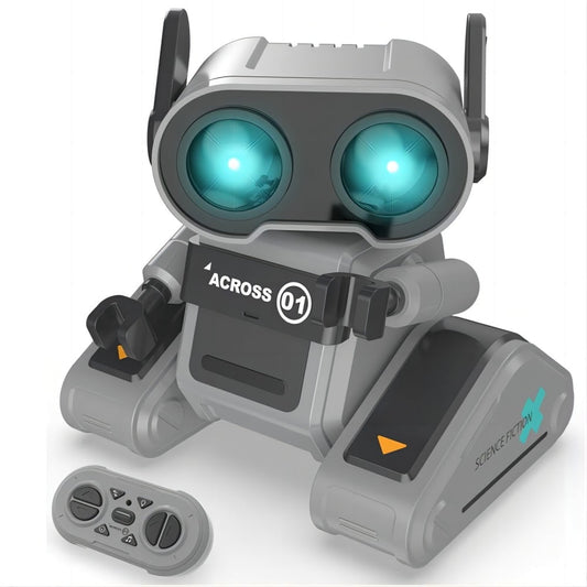 TZDZRC JYX001 Electric Robot, Remote Control Intelligent Interactive Robot, Cool Lighting, Dynamic Sound Effects, Long Battery Life, for Childrens and Adults Toys , Gifts