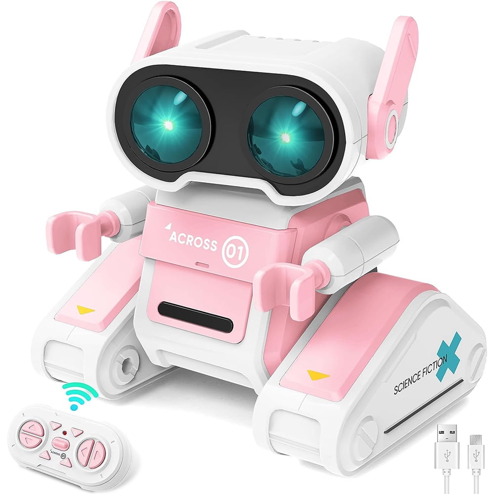 TZDZRC JYX001 Electric Robot, Remote Control Intelligent Interactive Robot, Cool Lighting, Dynamic Sound Effects, Long Battery Life, for Childrens and Adults Toys , Gifts