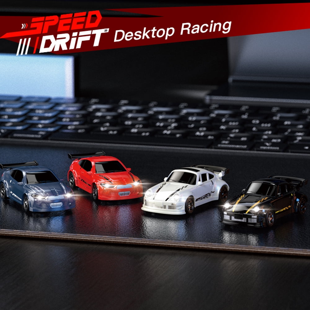 KF20 1:64 Remote Control Car，2.4GHz RC Cars，4WD Drift Mini Racing Model Vehicle Toy with LED Lights for Adults Boys Girls Kids Gift