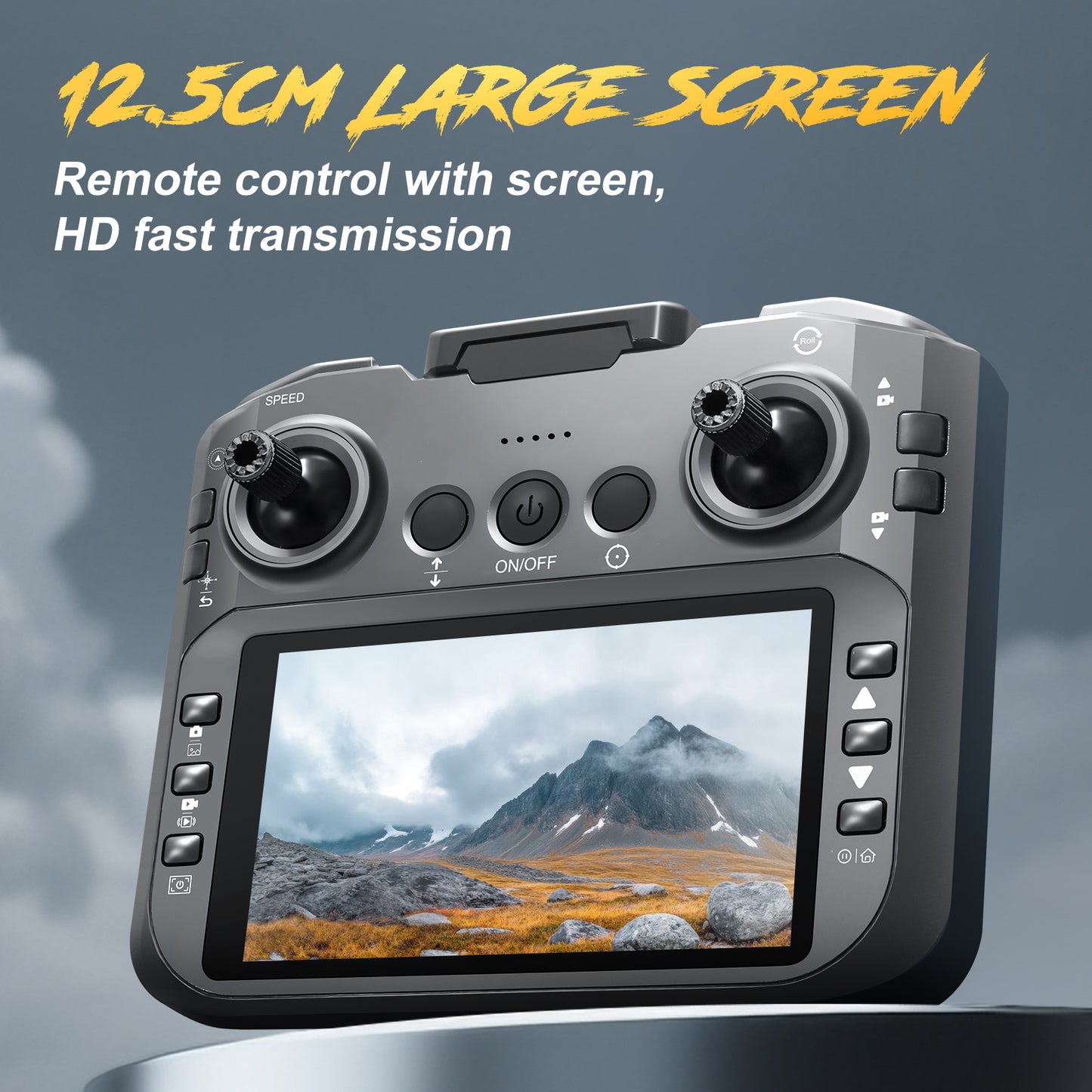 Brushless Motor RC Drones, Remote Control Screen, Optical Flow Positioning, HD Dual Cameras, 6-Channel with Gyroscope, Foldable Drone Toy ,for Adults and Childers Gifts,3 Battery,Black