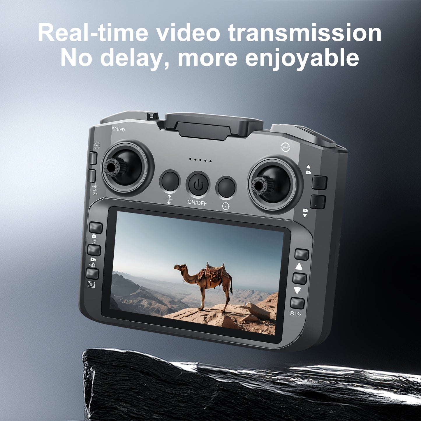 Brushless Motor RC Drones, Remote Control Screen, Optical Flow Positioning, HD Dual Cameras, 6-Channel with Gyroscope, Foldable Drone Toy ,for Adults and Childers Gifts,3 Battery,Black