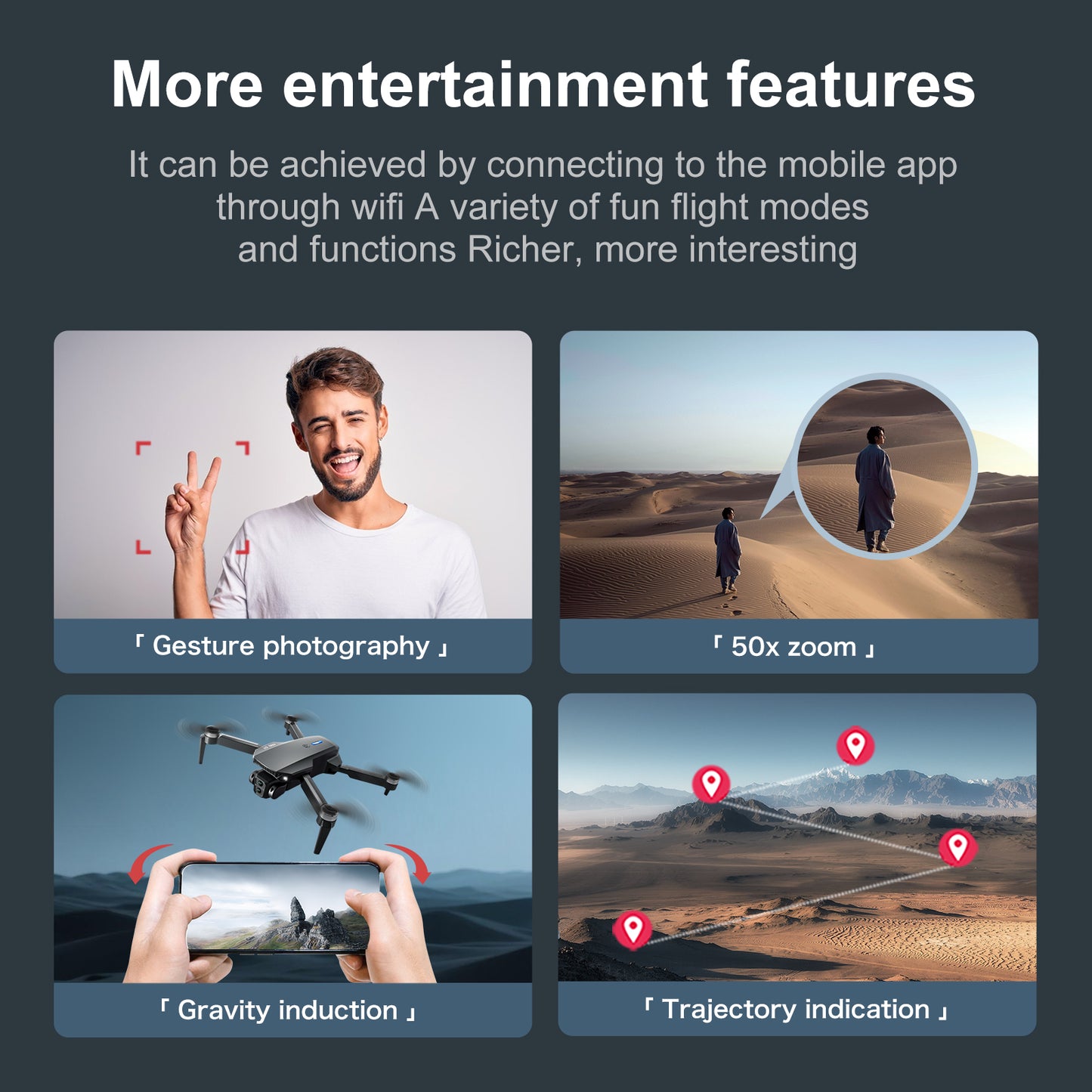 Brushless Motor RC Drones, Remote Control Screen, Optical Flow Positioning, HD Dual Cameras, 6-Channel with Gyroscope, Foldable Drone Toy ,for Adults and Childers Gifts,3 Battery,Black