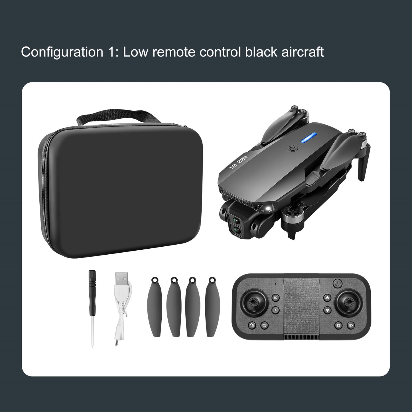 Brushless Motor RC Drones, Remote Control Screen, Optical Flow Positioning, HD Dual Cameras, 6-Channel with Gyroscope, Foldable Drone Toy ,for Adults and Childers Gifts,3 Battery,Black