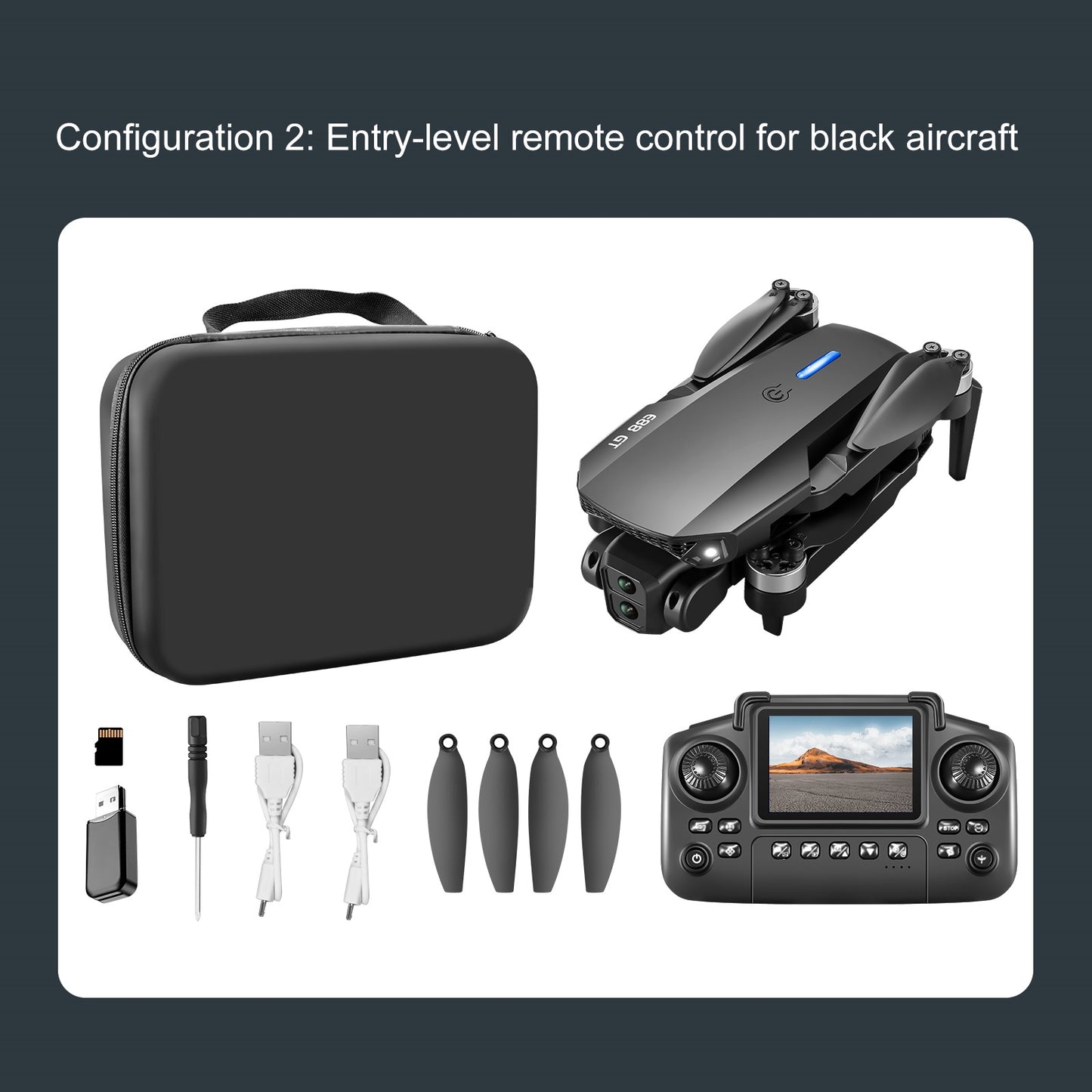 Brushless Motor RC Drones, Remote Control Screen, Optical Flow Positioning, HD Dual Cameras, 6-Channel with Gyroscope, Foldable Drone Toy ,for Adults and Childers Gifts,3 Battery,Black