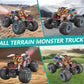 1:16 Remote Control Monster Truck, 2.4GHz All Terrain Off-Road Remote Control Cars,RC Car with Spray Music and Light for Kids Girl Boys 4-7 8-12 Kids,2 Batteries