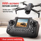 Brushless Motor RC Drones, Remote Control Screen, Optical Flow Positioning, HD Dual Cameras, 6-Ch Gyroscope, Foldable Drone Toy ,Toys Gifts,3 Battery,Black