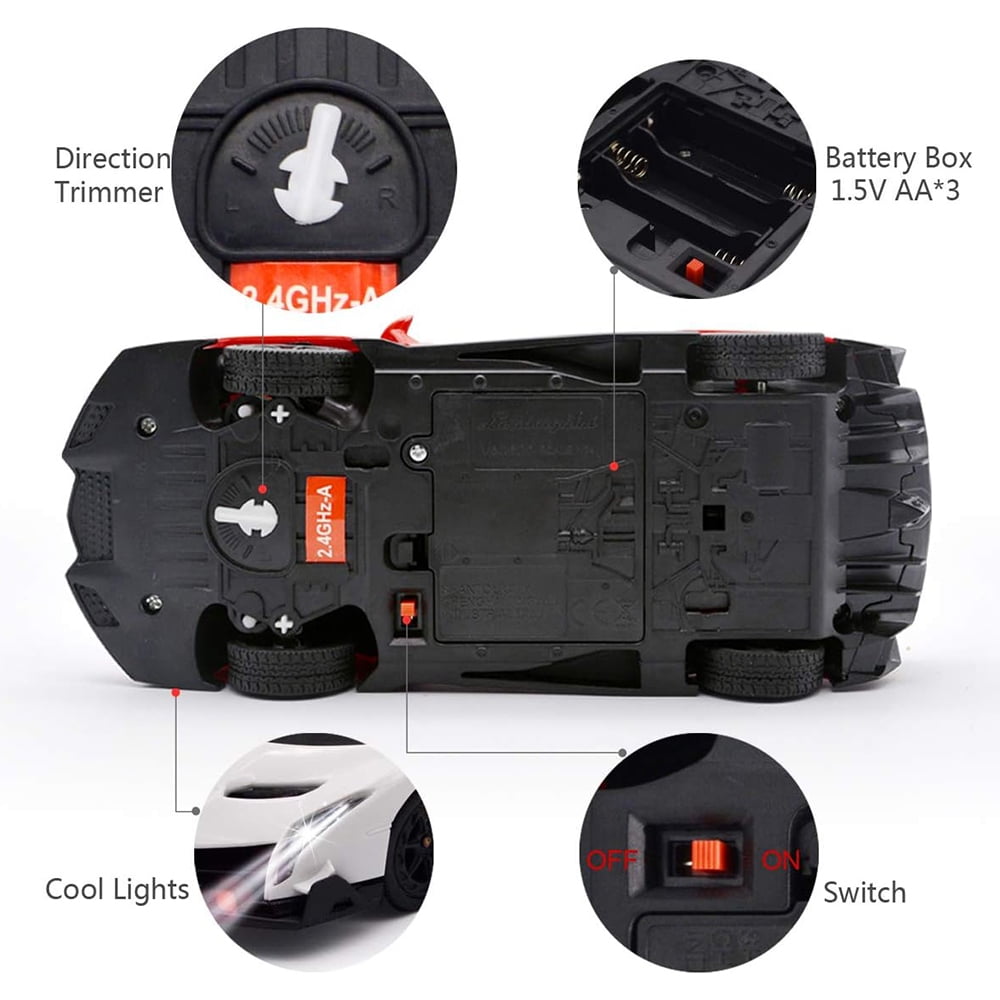 2425S RC Cars - 1:24 Officially Licensed Lambo Veneno, Electric Sport Racing , Car Model Vehicle， for Childers and Adults Toys and Gifts (Yellow)