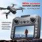 Brushless Motor RC Drones, Remote Control Screen, Optical Flow Positioning, HD Dual Cameras, 6-Ch Gyroscope, Foldable Drone Toy ,Toys Gifts,3 Battery,Black