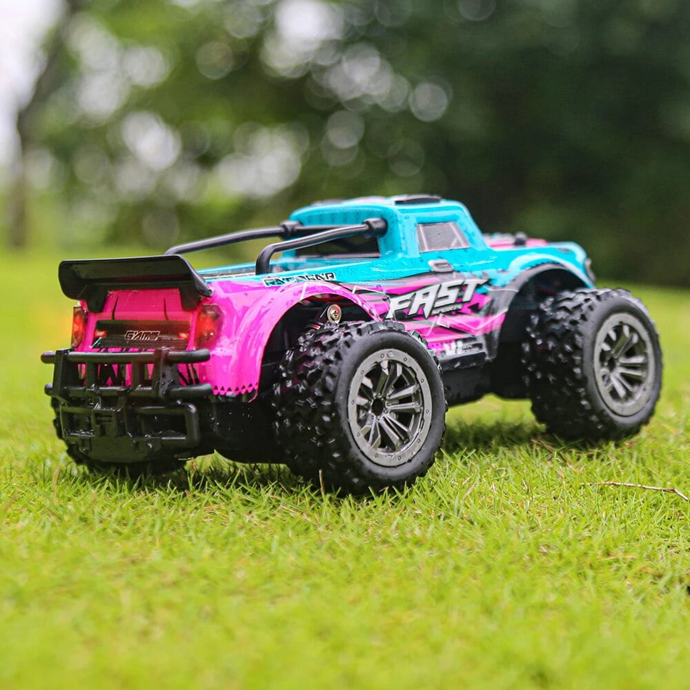 KF23 Remote Control Car, 1:20 Scale High Speed RC Cars,2WD 20Km/h with Two Rechargeable Batteries, Remote Control Monster Truck Off Road Racing Car Toys for Kids and Boys
