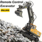 11 Channel Remote Control Excavator,1:20 RC Construction Vehicles Toys,2.4Ghz 680° Rotation Sand Digger Truck with Metal Shovel for Boys Kids Age 6+ Year Old, 2 Batteries