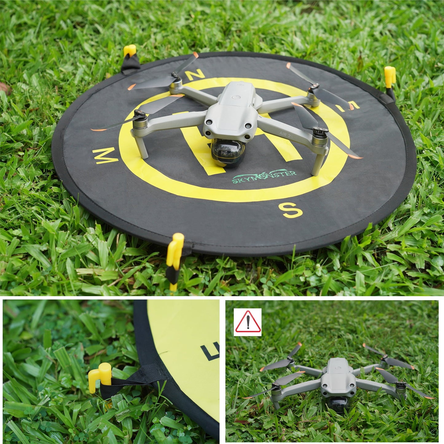 21 inch Drone Landing Pad, Quick Folding, Waterproof Universal, Double-Sided Quadcopter Landing Pad, Suitable for Rc Drones, Helicopters, DJI Mini 4 Pro，DJI Mavic Pro Spark