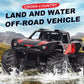 Amphibious Remote Control Car Truck Toys, 1:16 All Terrain 4WD Off-Road RC Car Waterproof, RC Monster Truck for Boys/Girls, Kids Pool Toys Gifts, Red , 2 Batteries