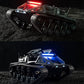 1:16 RC Tank Car,2.4Ghz Remote Control Crawler 10KM/H High Speed Tanks Model,4WD Off-Road 360°Rotating Drifting Vehicle,2 Batteries,Truck Toy for Kids