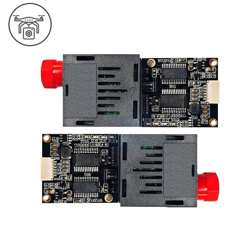 Urltra-Light FPV Fiber Optical Video Data Module Anti-interference Relay Extender Optical Link Sky Support up to 20km