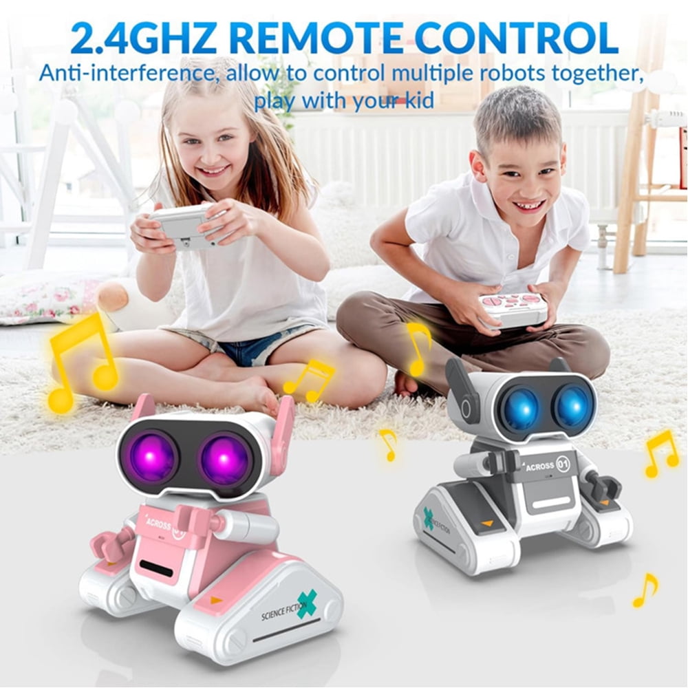 TZDZRC JYX001 Electric Robot, Remote Control Intelligent Interactive Robot, Cool Lighting, Dynamic Sound Effects, Long Battery Life, for Childrens and Adults Toys , Gifts
