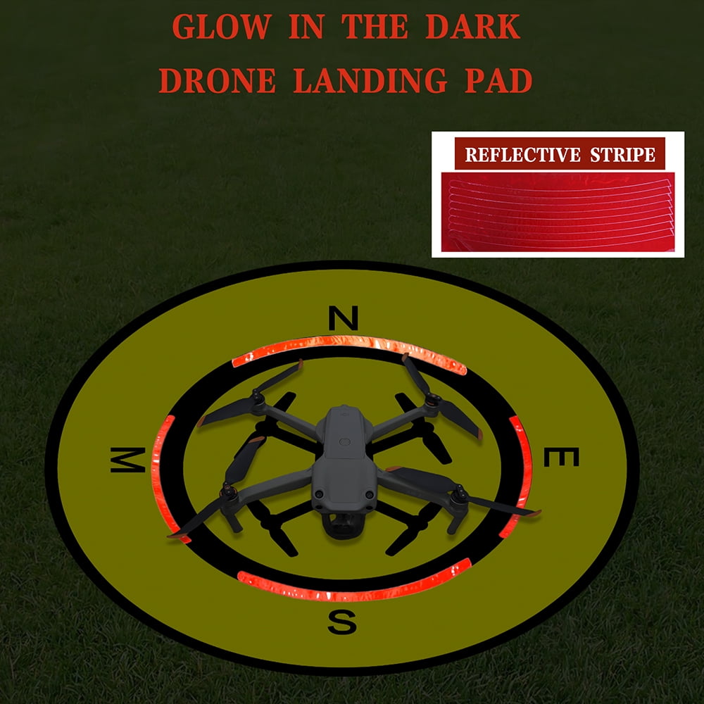 21 inch Drone Landing Pad, Quick Folding, Waterproof Universal, Double-Sided Quadcopter Landing Pad, Suitable for Rc Drones, Helicopters, DJI Mini 4 Pro，DJI Mavic Pro Spark