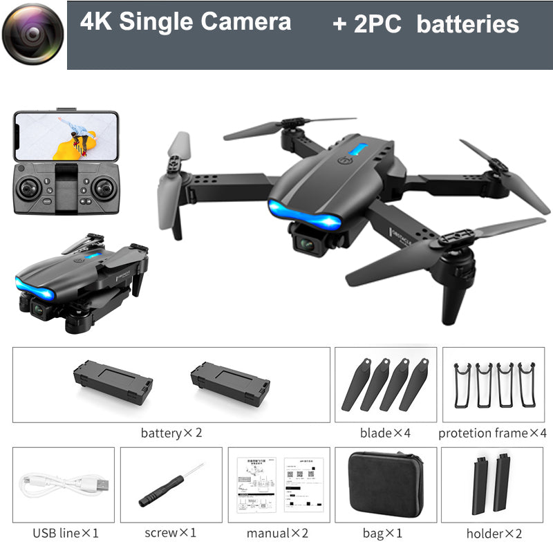 Foldable RC Quadcopter Mini Drone 4K HD camera WIFI FPV Obstacle Avoidance