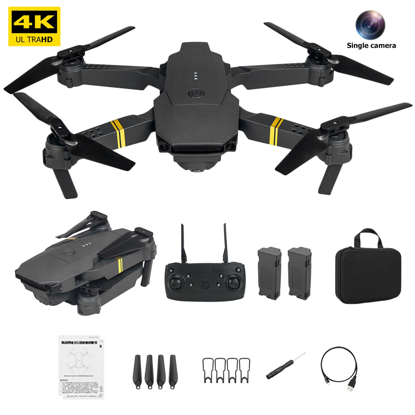 Foldable RC Quadcopter Mini Drone 4K Camera
