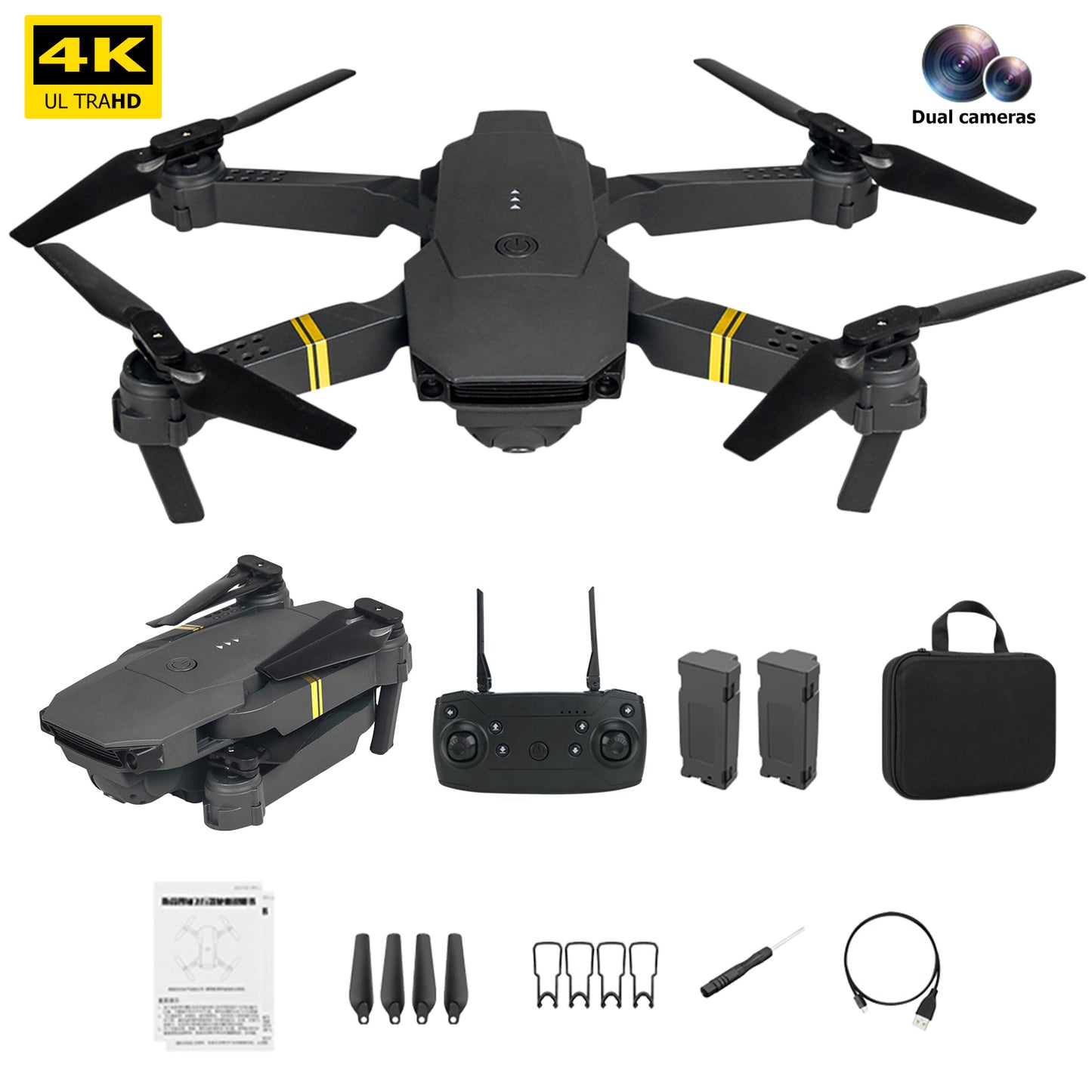Foldable RC Quadcopter Mini Drone 4K Camera