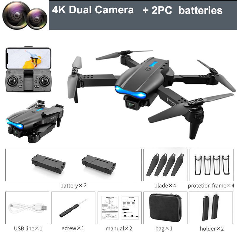 Foldable RC Quadcopter Mini Drone 4K HD camera WIFI FPV Obstacle Avoidance