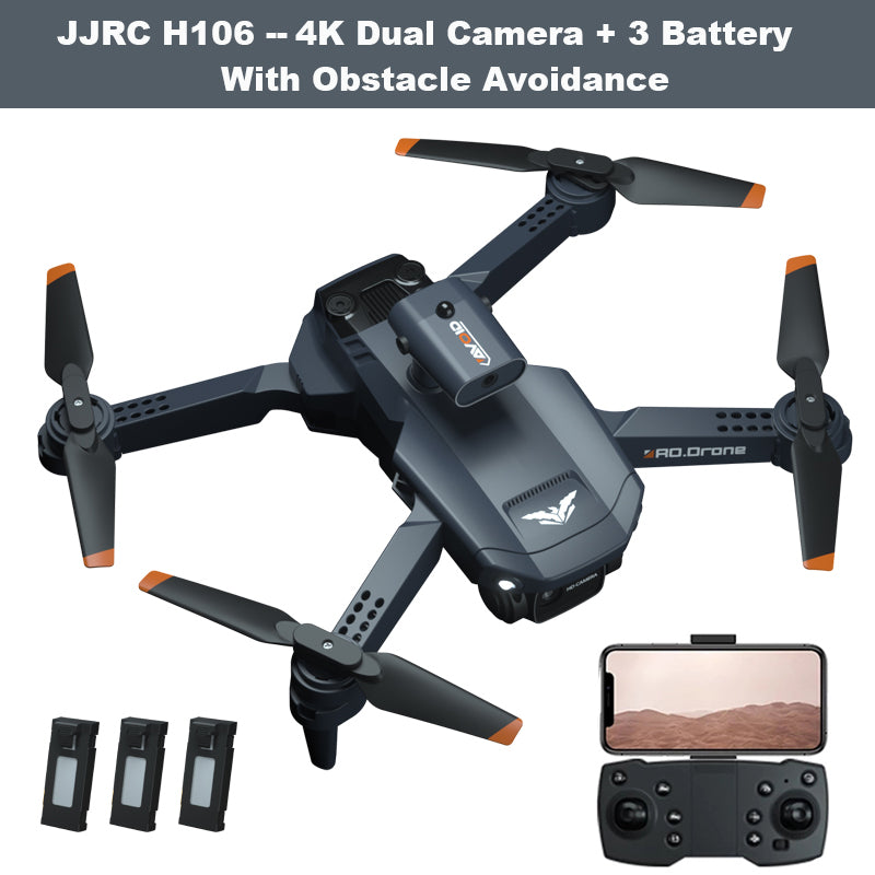Foldable RC Quadcopter Drone 4K Dual Camera 6CH Obstacle Avoidance